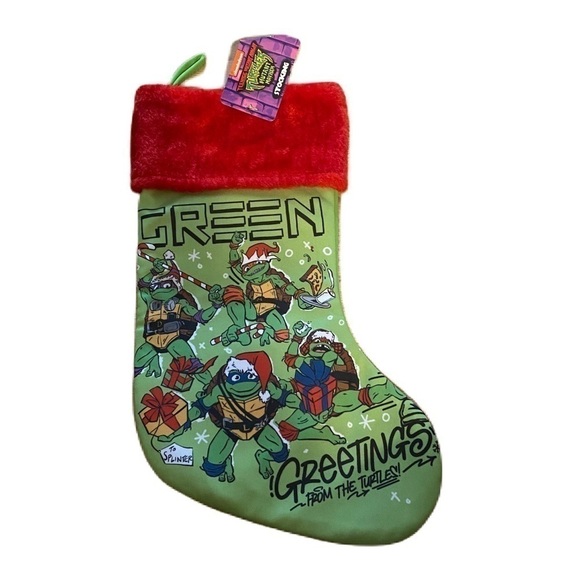 Teenage Mutant Ninja Turtles Christmas Stocking NEW Green - Picture 1 of 4